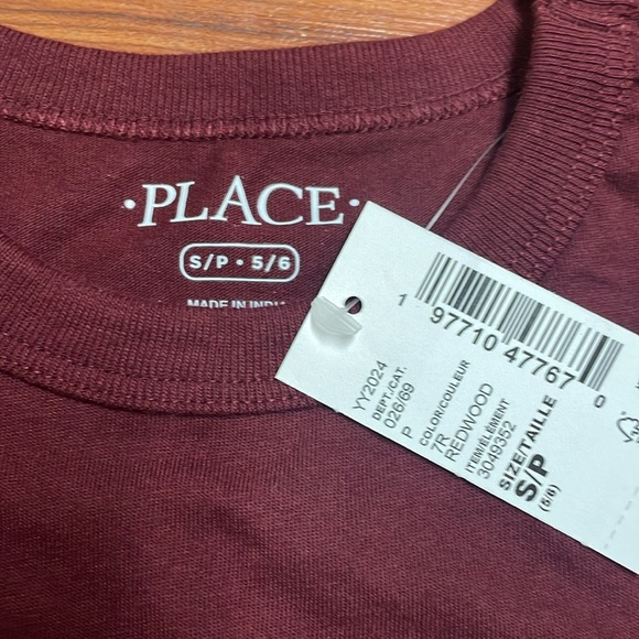 The Children's Place Maroon Pumpkin Picking Crew Kids T-Shirt NWT - Picture 6 of 6
